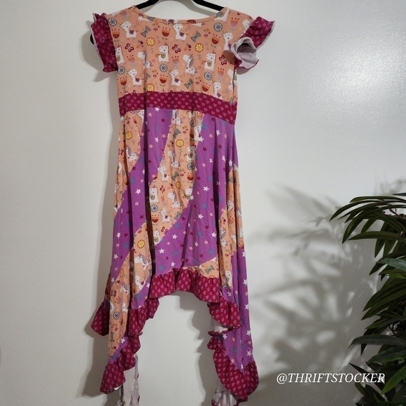 Jelly the pug pink unicorn ruffle dress - Picture 4 of 9